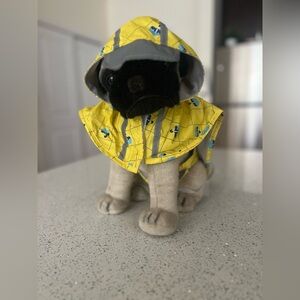 Dog cat pet raincoat rain jacket slicker waterproof outfit hood packable poncho